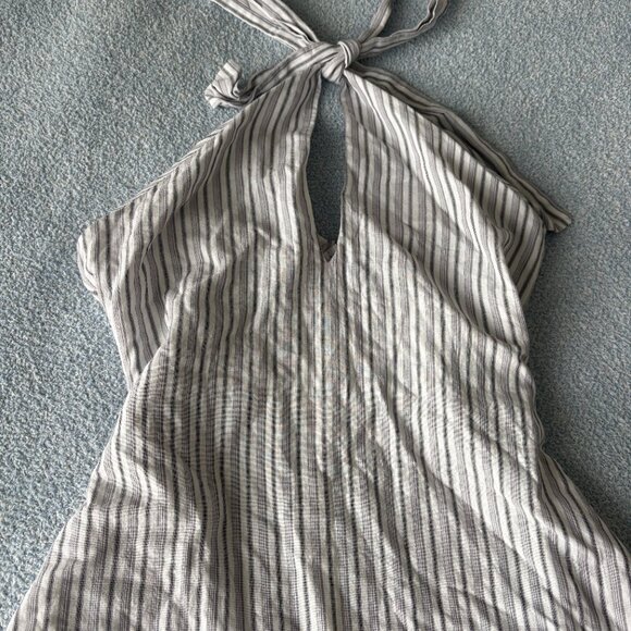 PLT Stripped Mini Halter Dress - Picture 3 of 5